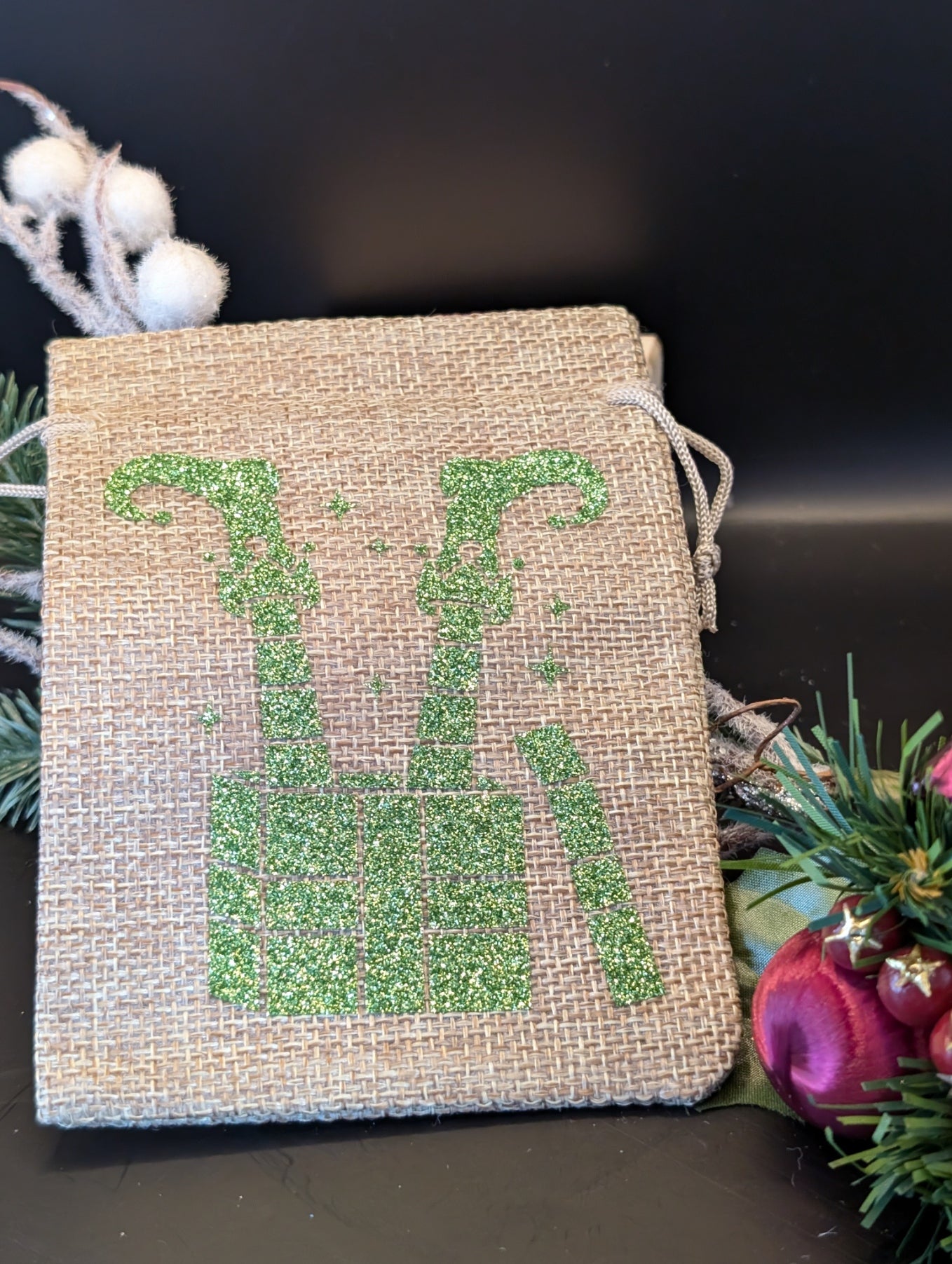 Christmas Burlap Gift Bags