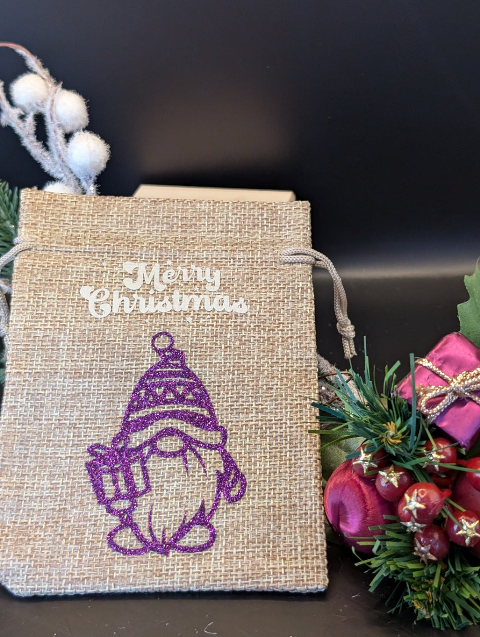 Christmas Burlap Gift Bags