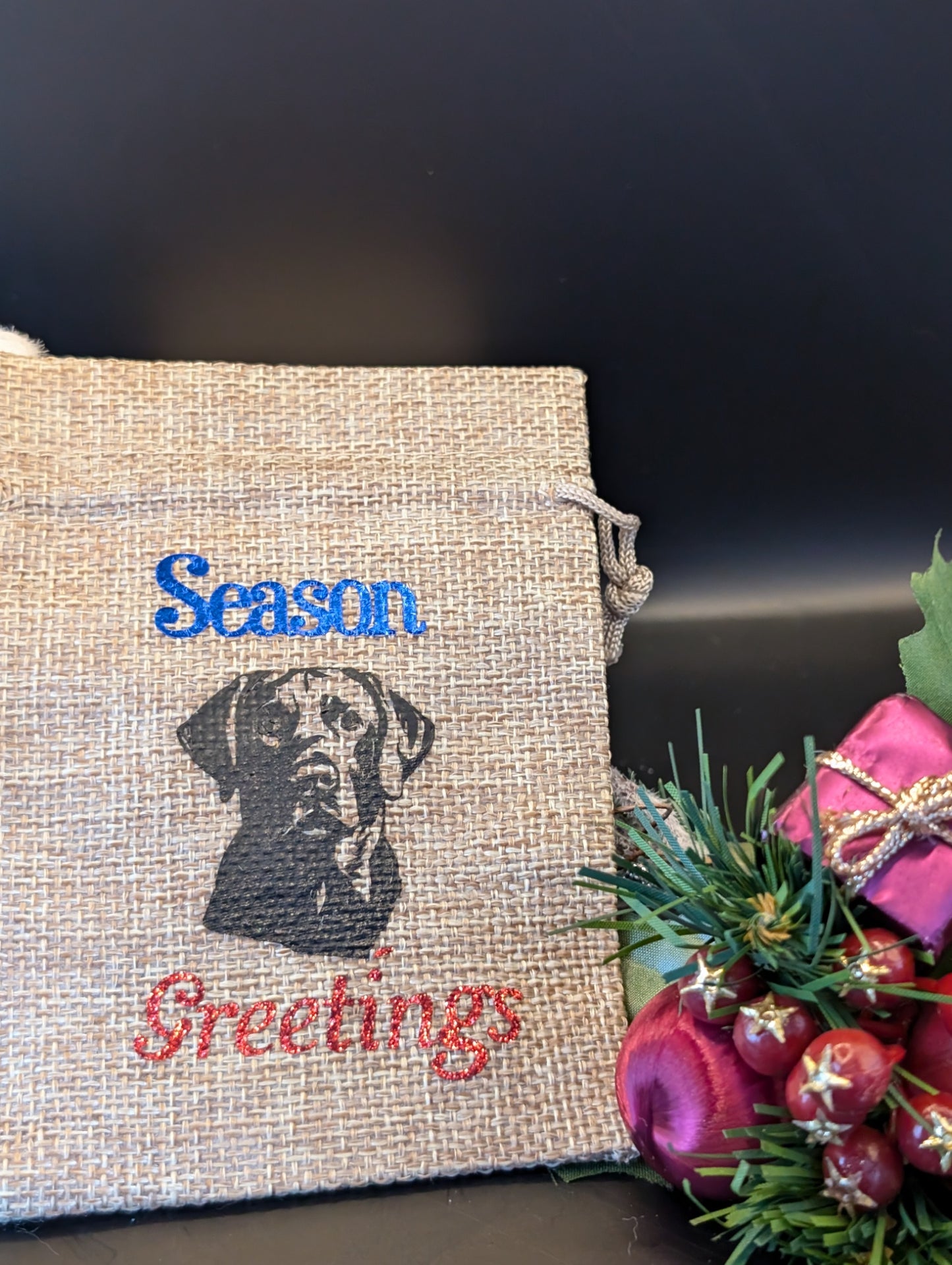 Christmas Burlap Gift Bags