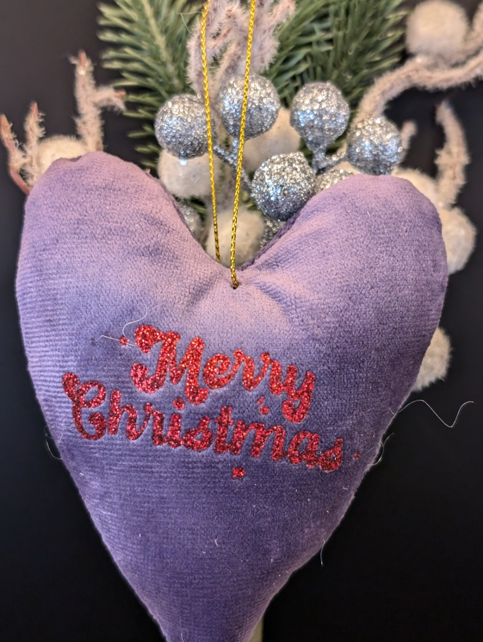 Handmade Velvet Christmas Tree Decorations