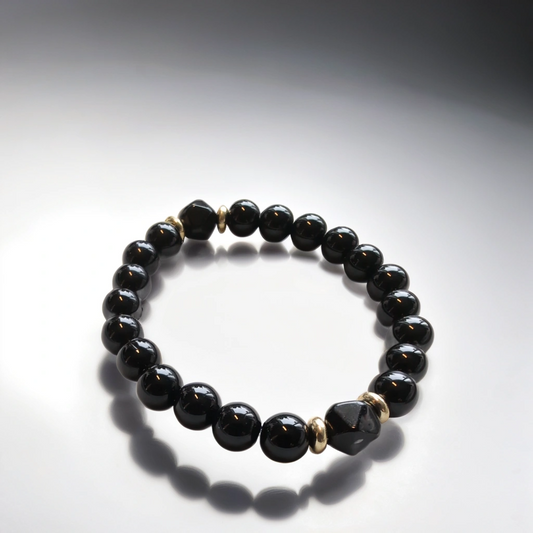 Stylish Black & Gold Bracelet - Elegant Accessories | Accsensory