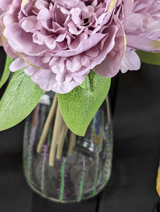 Hand-Painted Lavender Vase - Elegant Home Decor | Accsensory