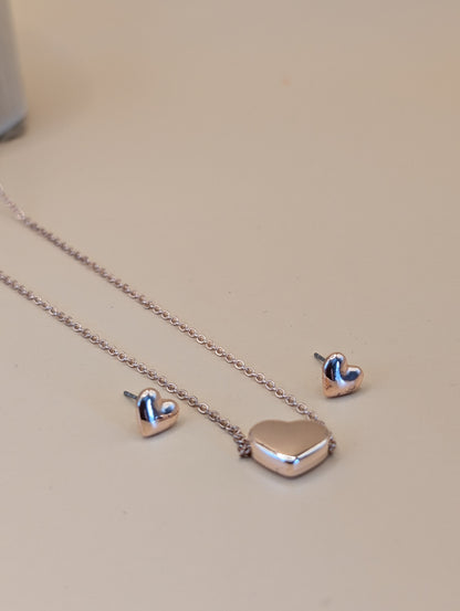 Rose-Colored Necklace &amp; Earrings Set | Accsensory