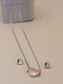 Rose-Colored Necklace & Earrings Set | Accsensory