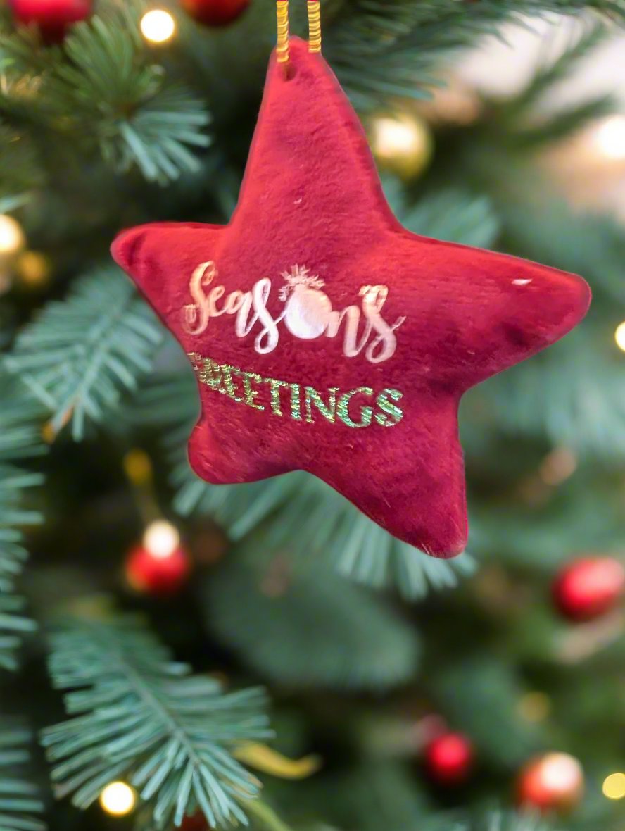 Handmade Velvet Christmas Tree Decorations