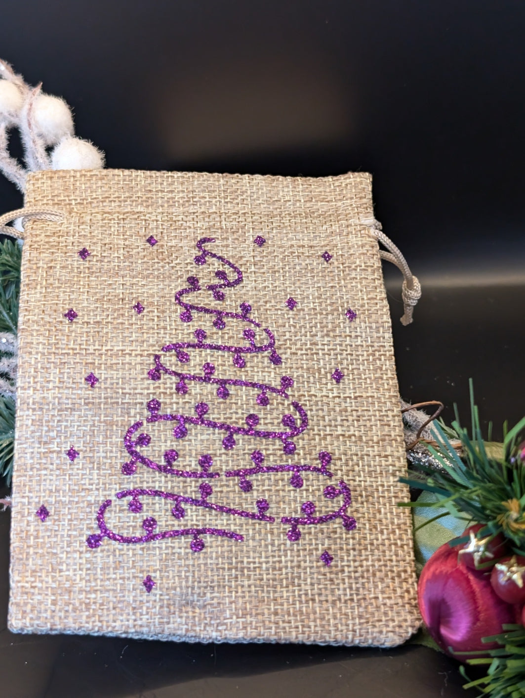 Christmas Burlap Gift Bags