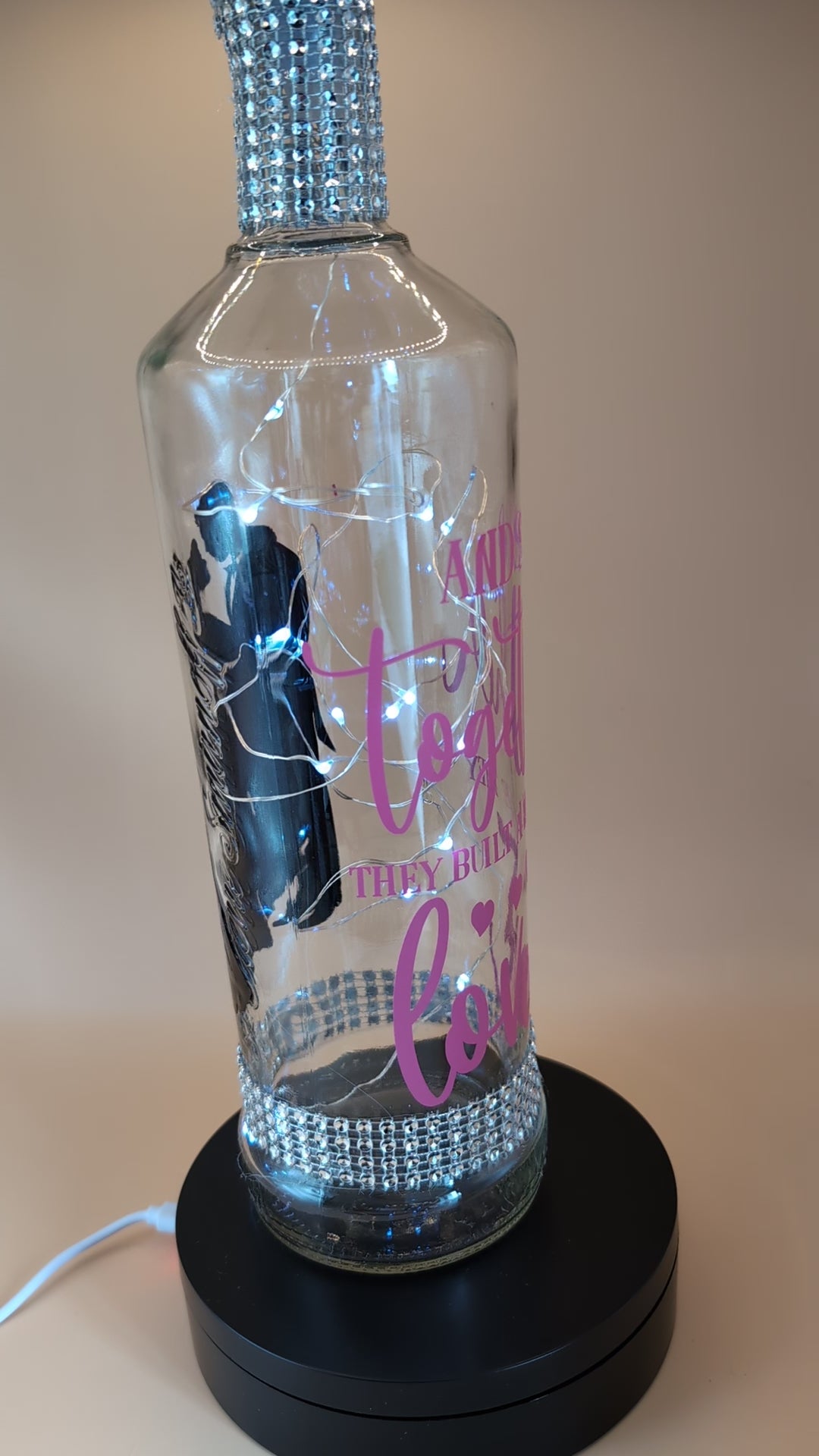 Diamonte Bottle Lamp | Elegant &amp; Unique | Accsensory
